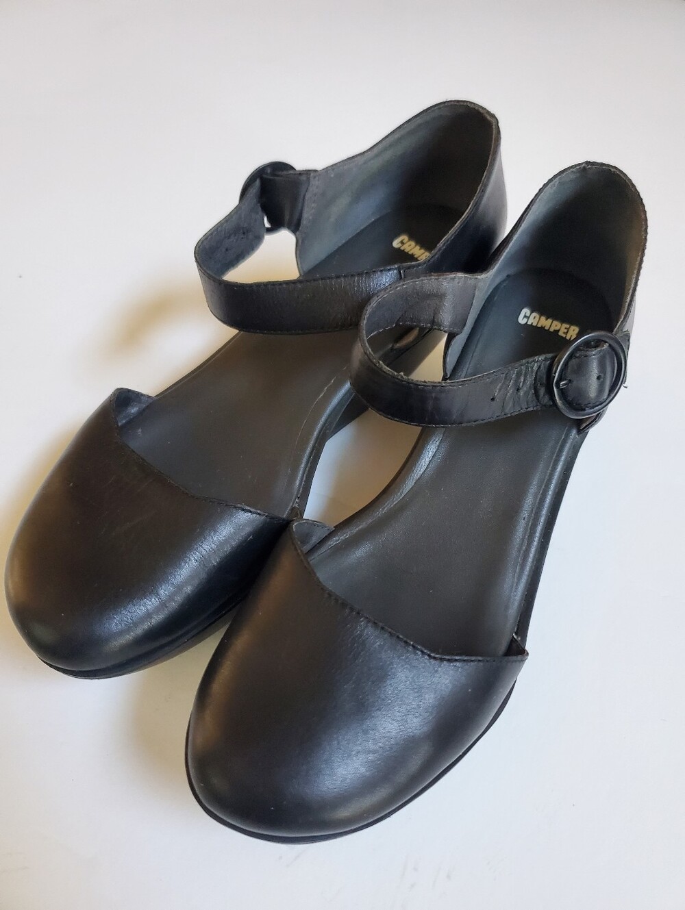 Camper Damas Leather Platform Mary Jane Shoe Black - Picture 4 of 7
